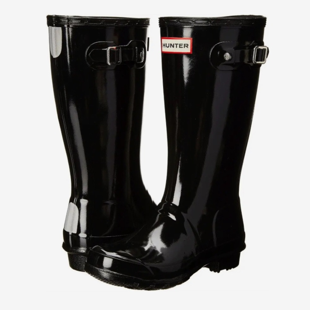 Good condition - Hunter Black Original Glass Rainboot with Box